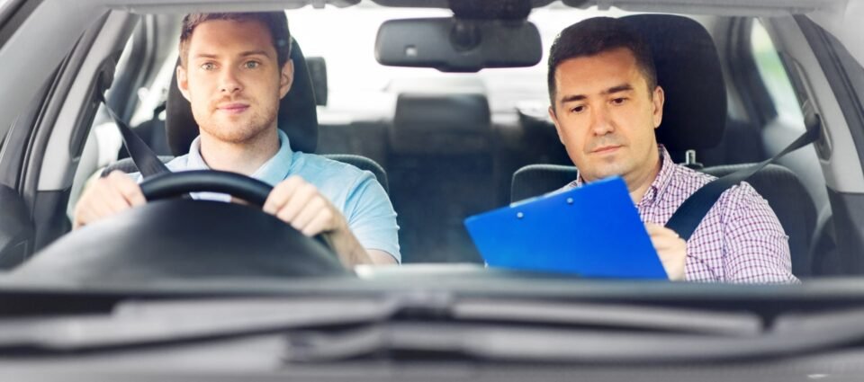 driving lesson in process