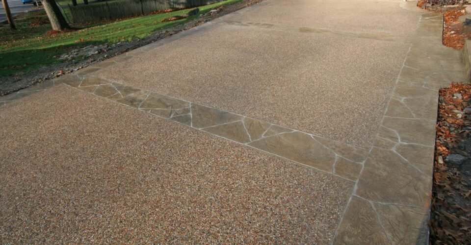 exposed aggregate concrete flooring